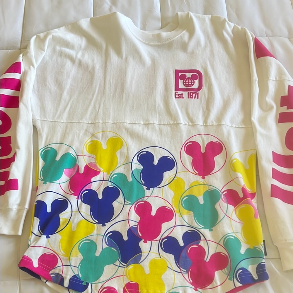 Walt Disney World Spirit Jersey with Colorful Mickey Mouse Balloon Design